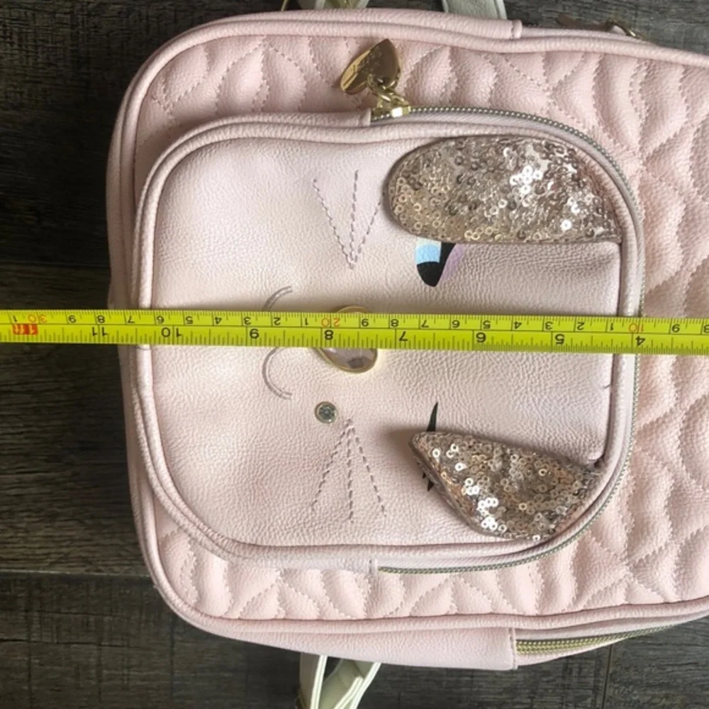 Betsey Johnson Small Pink Bunny Backpack Bag